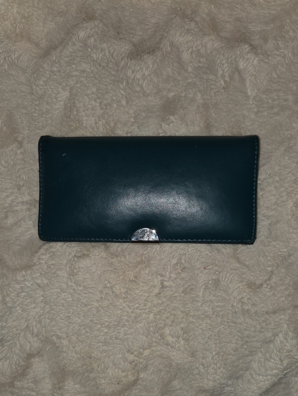 blue-green leather wallet